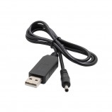 USB 5v to12vdc jack3.5*1.35mm  male step up Converter Power Cable balck pvc